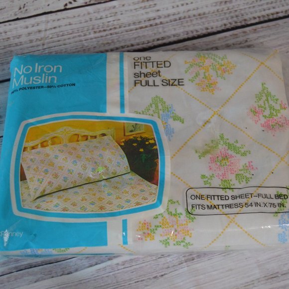jcpenney Bedding Brand New Vintage Jc Penny No Iron Muslin Full